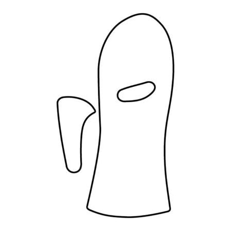 Fabrication Enterprises Orfit Eco Black NS Precut Anti-Spastic Splint + Thumb Piece, 1/8" Non Perforated, Large 24-5671-1